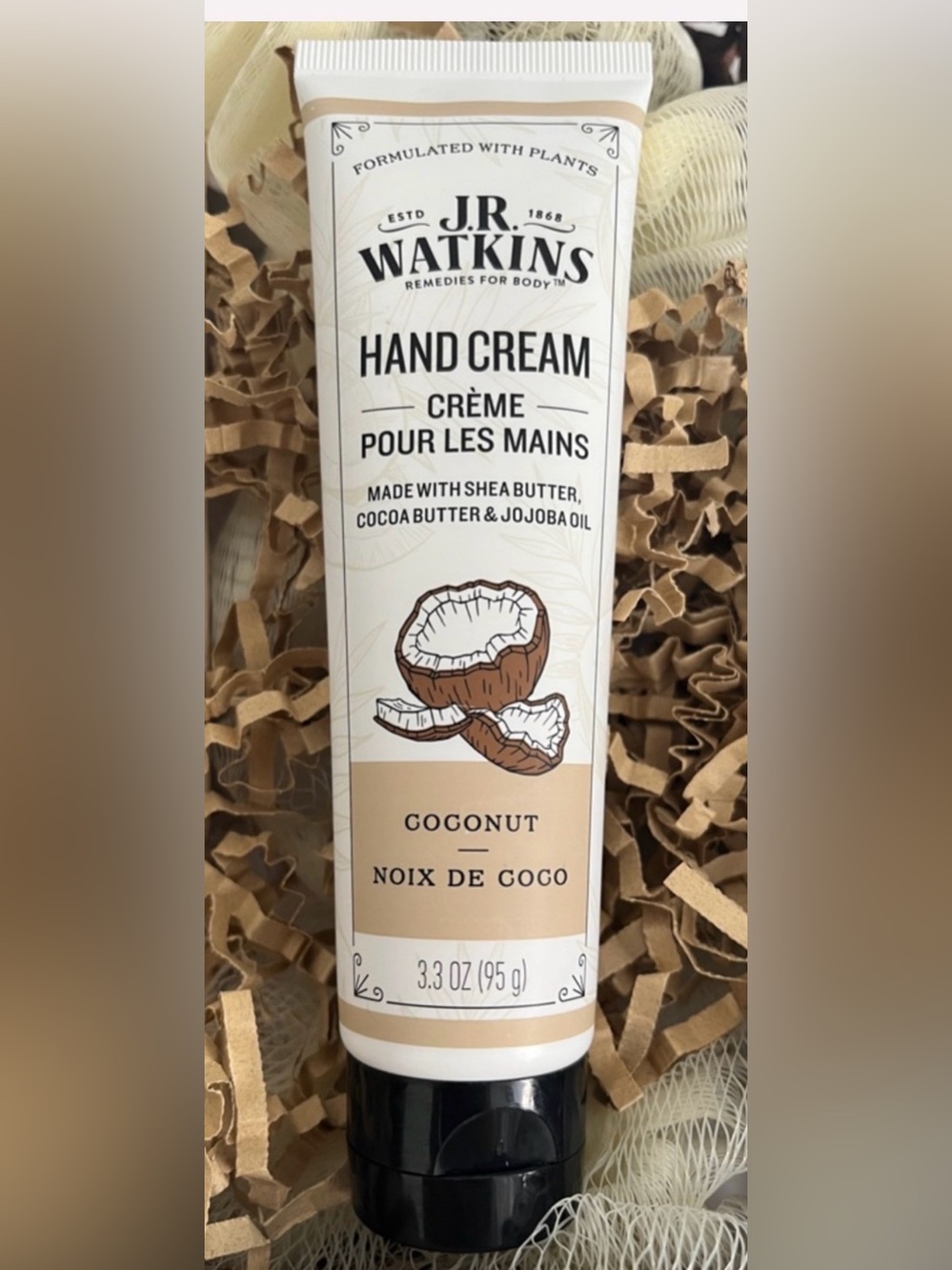 J.R. Watkins Coconut Hand Cream — Nourishing White & Tan Formula